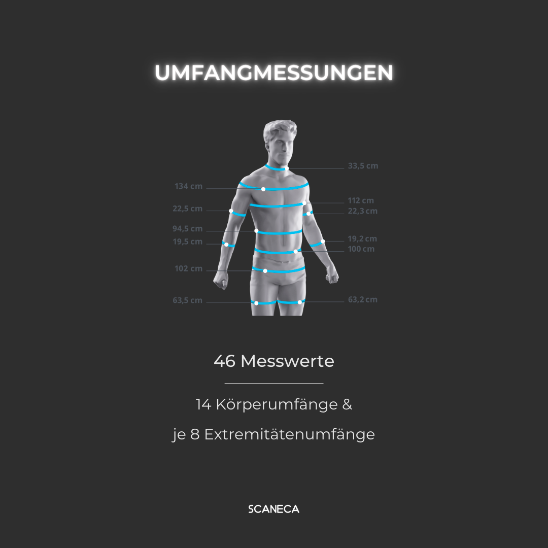 Digitaler 3D-Zwilling bei der SCANECA Körperanalyse